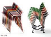 Chaises empilables Klia en polypropylène