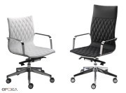 Fauteuil de direction Kruna avec rembourrage rhomboidal