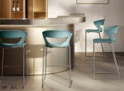 Tabouret de bar Kicca piètement traineau