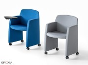 Fauteuil de conférence Klipp avec tablette écritoire