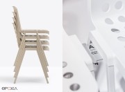Chaise empilable Koi Booki par Pedrali