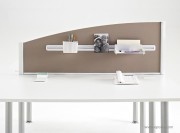 Ecran de séparartion tissu KP+ avec rail, support accessoire