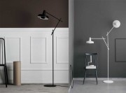 Lampadaire simple ou double Arigato, blanc ou noir mate