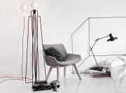 Lampadaires model 1 structure noire et Model 3 structure blanche