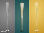 Lampadaire Mite, version or et noire
