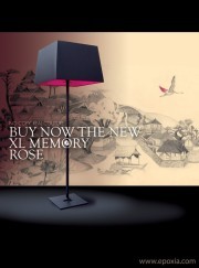 Lampadaire XL Memory noir/fushia