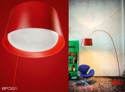 Lampadaire Twiggy rouge detail par Foscarini