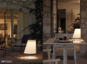 Lampes à poser Cone, grand format pour habiller les terrasses