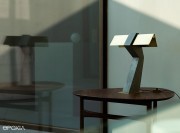 Lampe béton et acier Tau