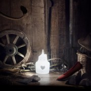 Lampe Tin allumée