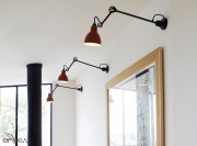 Lampes Gras avec bras articulé, modèle d'abat-jour rond avec finition mate