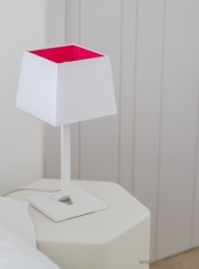 Lampe à poser blanc/fushia Memory