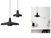 Suspension Arigato, 2 tailles disponibles. Métal noir ou blanc mate