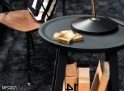 Détail du plateau bois table LC