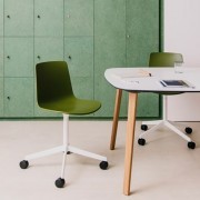 Chaise de réunion Lottus Confident sur roulettes, assise polypropylène