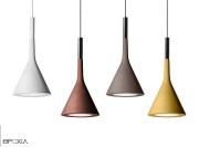 Suspension Aplomb couleurs chaudes par Foscarini
