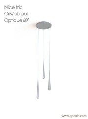 Luminaires design Nice Trio alu poli Tobias Grau