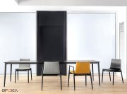 Table extensible Malmo plaquage bois anthracite