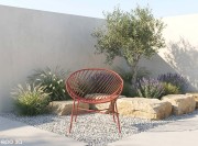 Fauteuil lounge Bolina, outdoor, tout métal 
