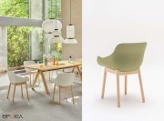 Chaise Baltic Basic, pieds bois