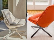 Détail piètement pivotant fauteuil lounge Fat Frank