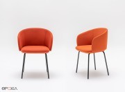 Chaise de réunion Grâce pieds métal