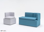  Fauteuil et module canapé Kaiva dossier bas