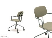 Détail structure chaise sur roulettes New School