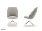 Chaises visiteur Paralel pivotantes, dossier haut