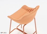 Tabouret Baltic Soft Duo4 pieds métal