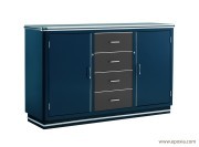 Meuble bas métallique Classic Line design bleu 