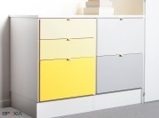 Meuble bas CombiLine, façades colorées
