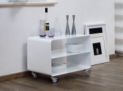 Meuble bas mobile line design blanc salon 