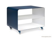 Meuble bas mobile line bleu et blanc