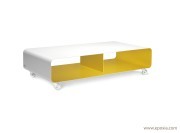 Meuble bas mobile line jaune et blanc