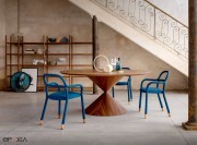 Fauteuil Pippi avec table Clessidra noyer