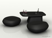 Pouf outdoor Noma noir
