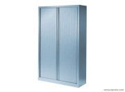 Armoire haute à rideaux monocolore aluminium