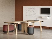 Mobilier Coworking Take Off Farm style chêne massif