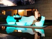 Fauteuil et canapé lumineux Sabinas