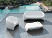 Mobilier pour terrasse Blow : table basse, fauteuil et canapé