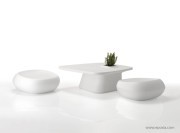 Pouf blanc Noma