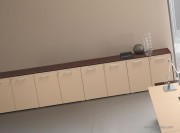 Meuble de rangement bas en cuir