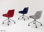 Chaises de réunion sur roulettes Monk