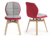Chaise visiteur bicolore Moods #92 pieds bois