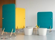 Cloisons mobiles Muro pieds hêtre, avec poignée de préhension