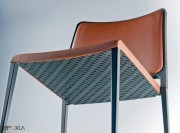 Détail de l'assise tapissée