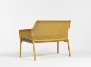Banc outdoor collection Net par Nardi, avec assise tapissée - vue dos
