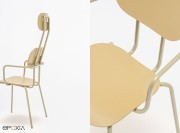 Fauteuil 4 pieds métal New School, avec têtière réglable