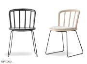 Chaise en bois Nym, pied luge